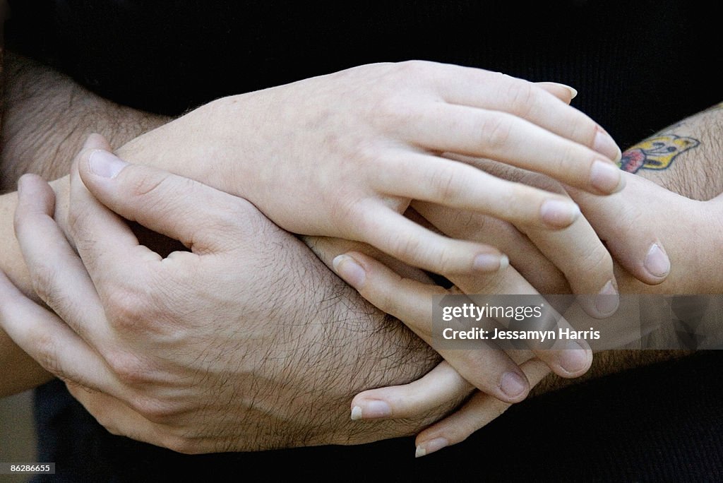 Man and woman's hands
