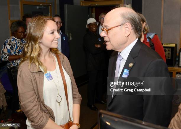 McKenna Bray and Congressman Steve Cohen discuss her latest CD at Ardent Studios as part of District Advocate Day on October 18, 2017 in Memphis,...