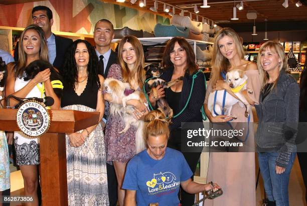 Actor Katie Cleary, Matt Dababneh, Judie Mancuso, Andrew Kim, Simone Reyes, Jane Velez-Mitchell, Joanna Krupa and guest attend a press conference...