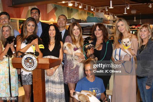 Actor Katie Cleary, Matt Dababneh, Judie Mancuso, Andrew Kim, Simone Reyes, Jane Velez-Mitchell, Joanna Krupa and guest attend a press conference...