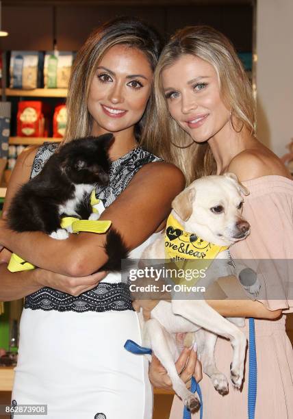 Katie Cleary and Joanna Krupa attend a press conference celebrating Calfornia Governor Jerry Brown signing California assembly Bill 485: The Pet...