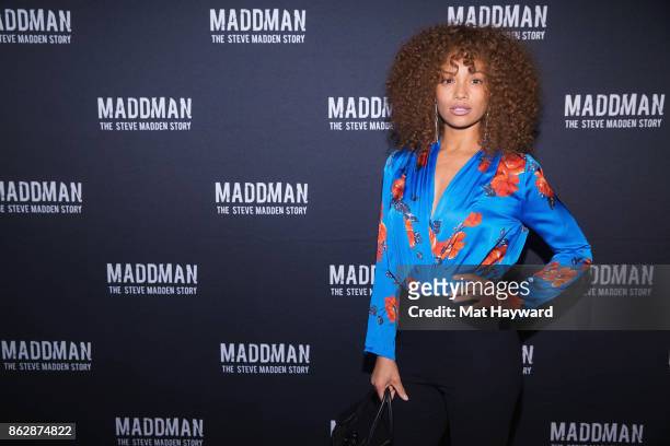 Tiffany Luce Chancellor arrives at the Seattle premiere of the documentary "MADDMAN: The Steve Madden Story" at iPic Theatre on October 17, 2017 in...