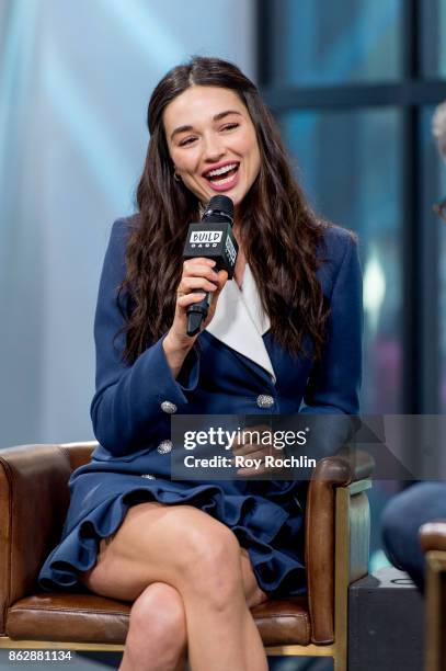 Crystal Reed discusses "Gotham" with the Build Series at Build Studio on October 18, 2017 in New York City.