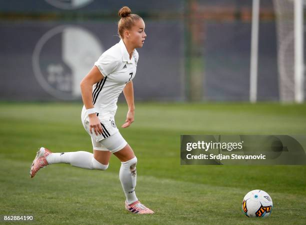 Giulia Gwinn of Germany in action during the international friendly match between U19 Women's Serbia and U19 Women's Germany at stadium Kralj Petar...