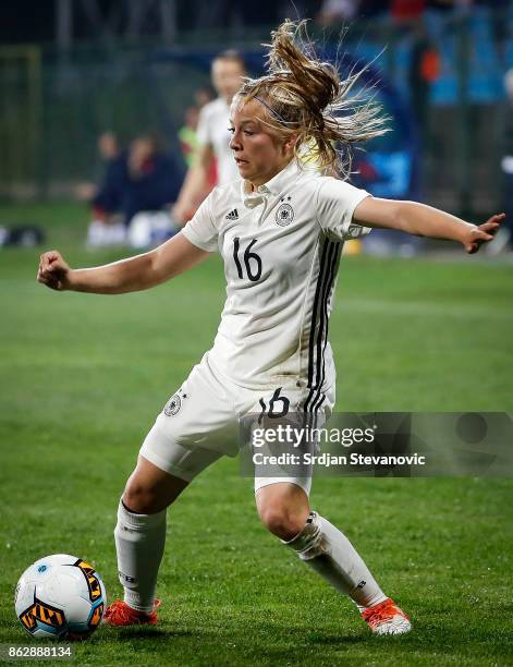 Maria Luca Graf of Germany in action during the international friendly match between U19 Women's Serbia and U19 Women's Germany at stadium Kralj...