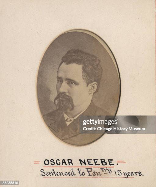 Photograph of Oscar Neebe, labor activist and anarchist arrested after the Haymarket riots, Chicago, ca.1886. He was sentenced to fifteen years in...