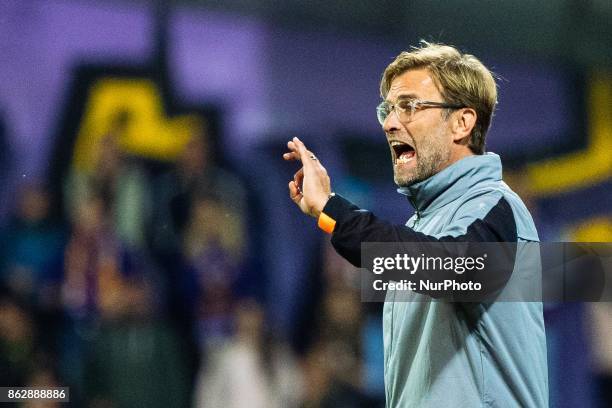 Jurgen Klopp manager of Liverpool FC during the UEFA Champions League match between NK Maribor and Liverpool FC at Station Ljudski Vrt on October 17,...