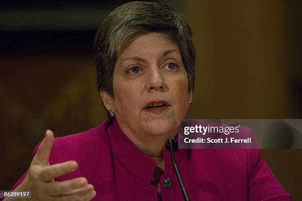 April 29: Homeland Security Secretary Janet Napolitano during the Senate Homeland Security and Governmental Affairs hearing on the federal...