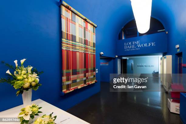 General view of the lobby area during the Louise Dahl-Wolfe exhibition private view at The Fashion and Textile Museum on October 18, 2017 in London,...