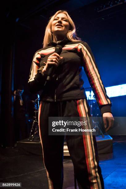 Norwegian singer Astrid Smeplass aka Astrid S performs live on stage during a concert at the Columbia Theater on October 18, 2017 in Berlin, Germany.