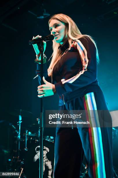 Norwegian singer Astrid Smeplass aka Astrid S performs live on stage during a concert at the Columbia Theater on October 18, 2017 in Berlin, Germany.