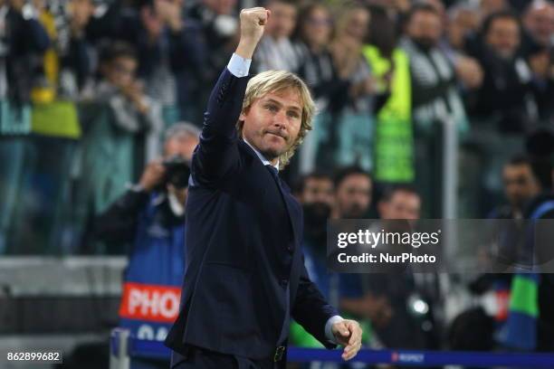 Pavel Nedved, vice-president of Juventus FC, before the UEFA Champions League football match between Juventus FC and Sporting CP at Allianz Stadium...