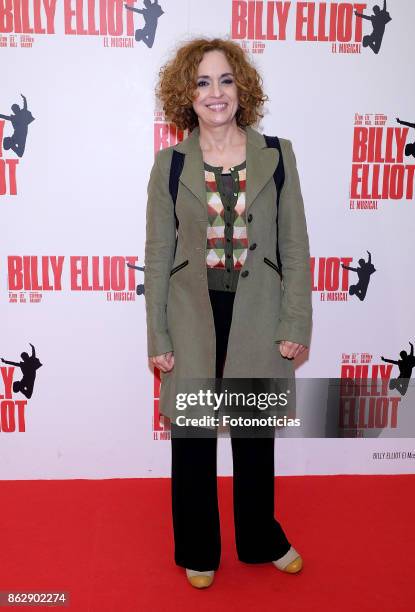 Adriana Ozores attends the 'Billy Elliot.El Musical' premiere at Nuevo Alcala Theater on October 18, 2017 in Madrid, Spain.