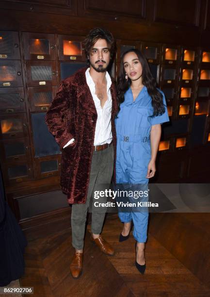 Avan Jogia and Cleopatra Coleman attend The ELLE Super Bowl, Presented by AG on October 13, 2017 in Los Angeles, California.