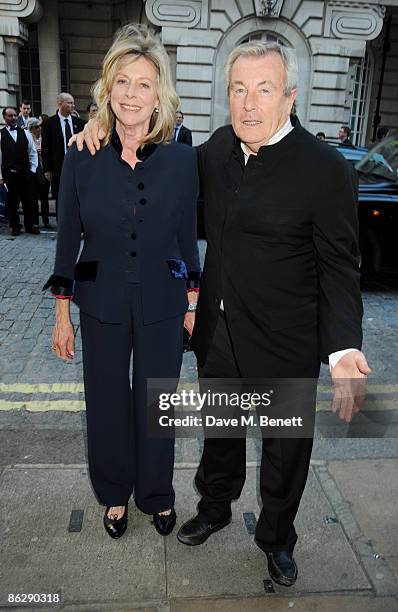 Terry O'Neil and Lorraine Ashton arrive at the London film premiere of 'Is Anybody There?', at the Curzon Cinema Mayfair on April 29, 2009 in London,...