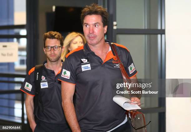 Wayne Campbell, Football Manager of the Giant arrives to attend the AFL Draft Period at Etihad Stadium on October 19, 2017 in Melbourne, Australia.