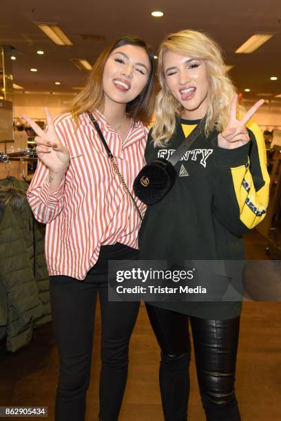 Anna Maria Damm and her sister Katharina Damm attend the TK Maxx 10th anniversary celebration on October 18, 2017 in Berlin, Germany.