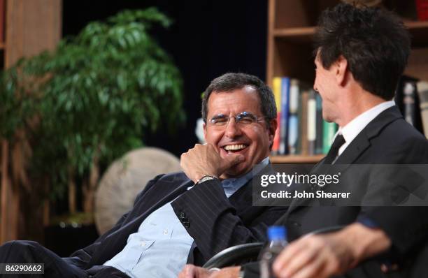 Peter Chernin and Brian Grazer attend the Milken Institute Global Conference at the Beverly Hilton Hotel on April 29, 2009 in Beverly Hills,...