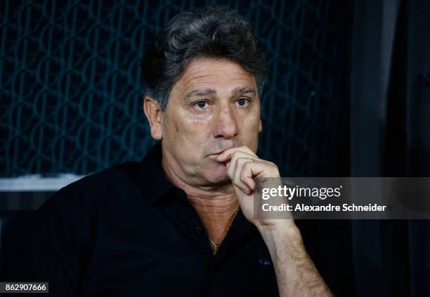 Renato Gaucho, head coach of Gremio in action during the match between Corinthians v Gremio for the Brasileirao Series A 2017 at Arena Corinthians...