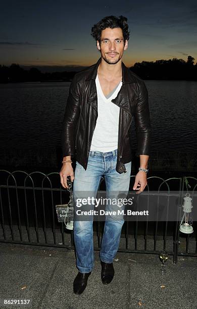 David Gandy attends the launch party of the Serpentine Bar & Kitchen, on April 29, 2009 in London, England.