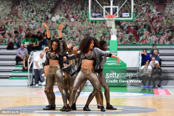 Cheerleaders during the Basketball Champions League match between Nanterre 92 and Sidigas Avellino on October 18, 2017 in Nanterre, France.