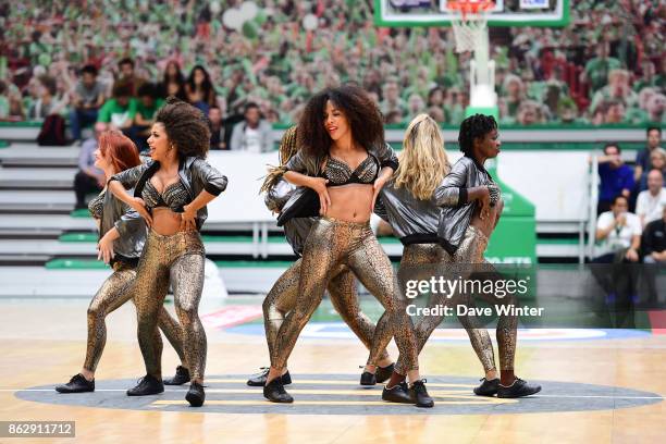 Cheerleaders during the Basketball Champions League match between Nanterre 92 and Sidigas Avellino on October 18, 2017 in Nanterre, France.