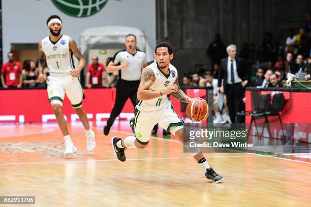 Nic Moore of Nanterre during the Basketball Champions League match between Nanterre 92 and Sidigas Avellino on October 18, 2017 in Nanterre, France.