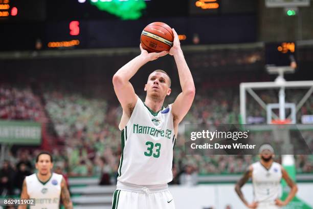 Erik Murphy of Nanterre during the Basketball Champions League match between Nanterre 92 and Sidigas Avellino on October 18, 2017 in Nanterre, France.