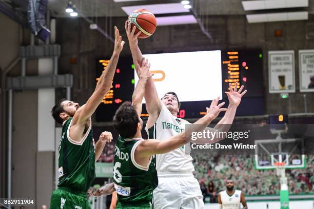 Hugo Invernizzi of Nanterre during the Basketball Champions League match between Nanterre 92 and Sidigas Avellino on October 18, 2017 in Nanterre,...