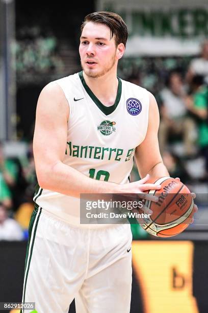 Hugo Invernizzi of Nanterre during the Basketball Champions League match between Nanterre 92 and Sidigas Avellino on October 18, 2017 in Nanterre,...