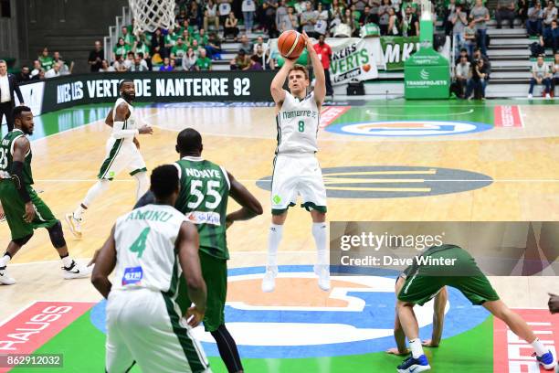 Heiko Schaffartzik of Nanterre during the Basketball Champions League match between Nanterre 92 and Sidigas Avellino on October 18, 2017 in Nanterre,...