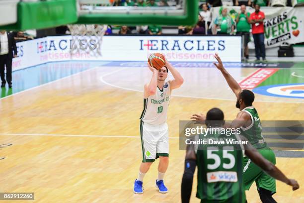 Hugo Invernizzi of Nanterre during the Basketball Champions League match between Nanterre 92 and Sidigas Avellino on October 18, 2017 in Nanterre,...