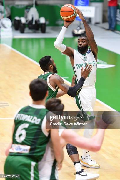 Jamal Shuler of Nanterre during the Basketball Champions League match between Nanterre 92 and Sidigas Avellino on October 18, 2017 in Nanterre,...