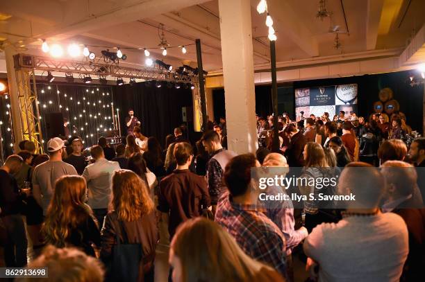 Guinness Brewery Ambassadors, Eoghain Clavin and Chris McClellan toasts to the brands 200th anniversary in America at The Root on October 18, 2017...