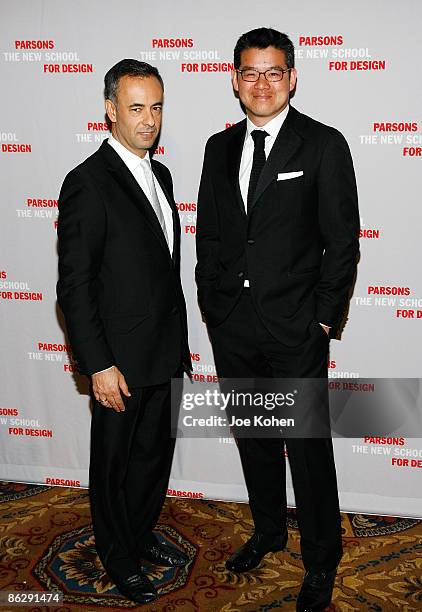 Calvin Klein's creative director Francisco Costa and Designer Peter Som attend the 2009 Parsons Fashion benefit at Cipriani Wall Street on April 29,...