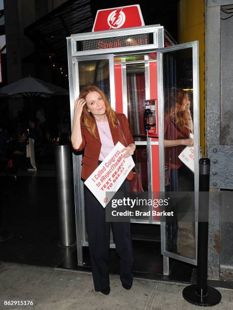 Julianne Moore attends #RejectTheNRA Campaign Launch the at The Standard, High Line on October 18, 2017 in New York City.