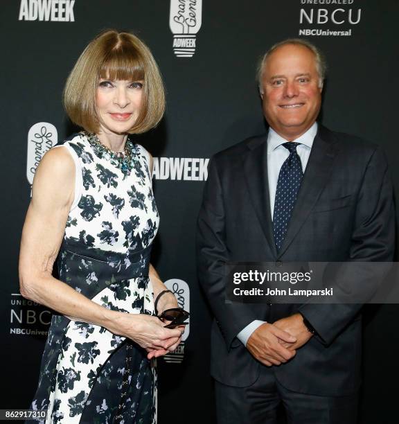 American Vogue Editor-in-Chief, Dame Anna Wintour and President and CEO of Conde Nast, Bob Nast attend 28th Annual Adweek Brand Genius Gala at...