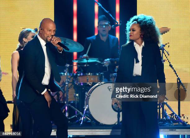 Common and Andra Day perform onstage at the 2017 CMT Artists Of The Year on October 18, 2017 in Nashville, Tennessee.