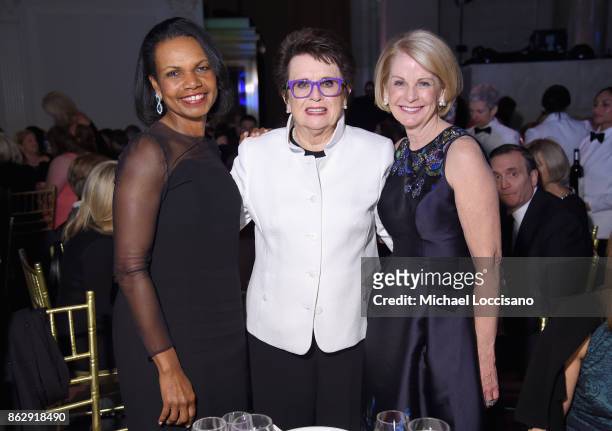 Condoleezza Rice, Billie Jean King, and CEO of WSF, Deborah Antoine attend The Women's Sports Foundation's 38th Annual Salute To Women in Sports...