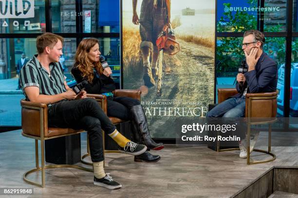 Sam Strike and Lili Taylor discuss "Leatherface" with the Build Series at Build Studio on October 18, 2017 in New York City.