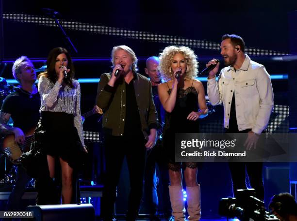 Singer-songwriters Karen Fairchild, Philip Sweet, Kimberly Schlapman and Jimi Westbrook of Little Big Town perform onstage at the 2017 CMT Artists Of...