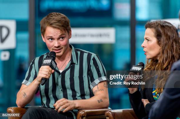 Sam Strike and Lili Taylor discuss "Leatherface" with the Build Series at Build Studio on October 18, 2017 in New York City.