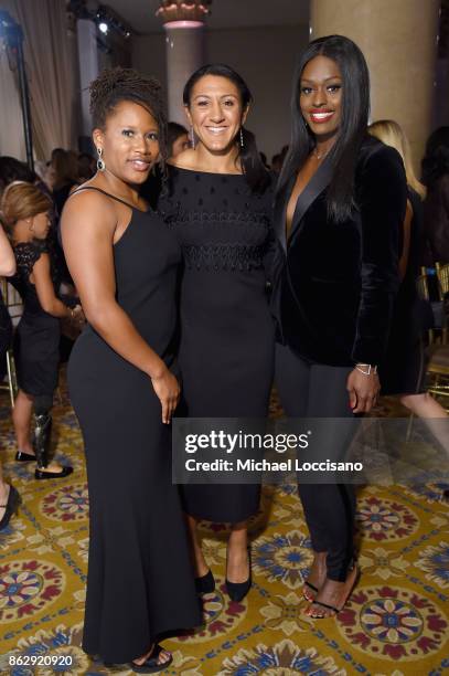 Bobsledders Elana Meyers Taylor, Lauryn Williams and Aja Evans attend The Women's Sports Foundation's 38th Annual Salute To Women in Sports Awards...