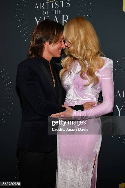 Recording Artist Keith Urban and Actress Nicole Kidman arrive at the 2017 CMT Artists Of The Year Awards Show at Schermerhorn Symphony Center on...