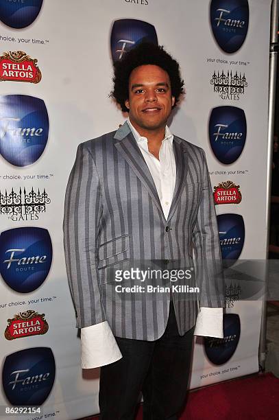 Musician Eric Lewis of ELEW attends the Luxury Travel Service Fame Route silent auction and performance at The Gates on April 29, 2009 in New York...