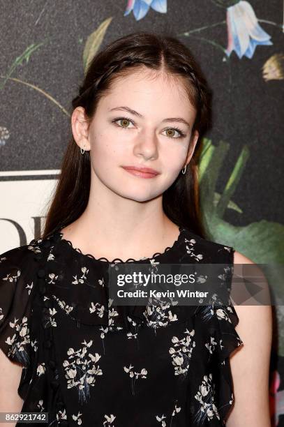 Mackenzie Foy at H&M x ERDEM Runway Show & Party at The Ebell Club of Los Angeles on October 18, 2017 in Los Angeles, California.