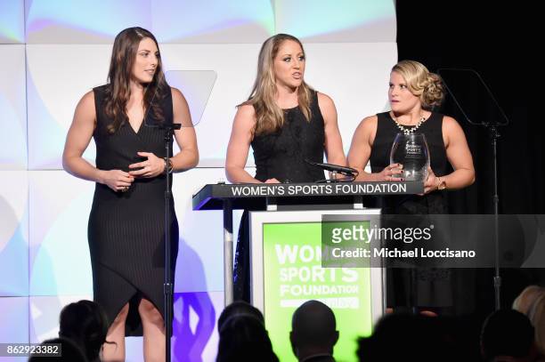 Hilary Knight, Meghan Duggan and Brianna Decker attend The Women's Sports Foundation's 38th Annual Salute To Women in Sports Awards Gala on October...
