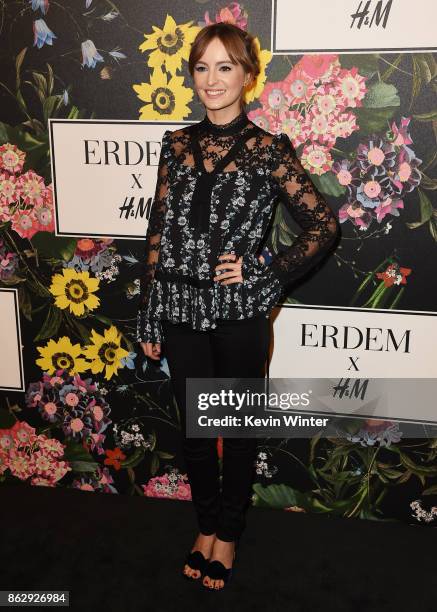 Ahna O'Reilly at H&M x ERDEM Runway Show & Party at The Ebell Club of Los Angeles on October 18, 2017 in Los Angeles, California.