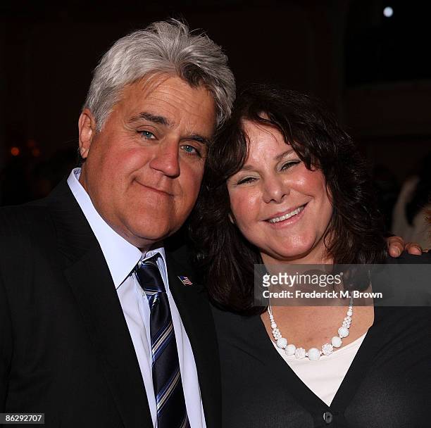 Television host Jay Leno and his wife Mavis Leno attend the Feminist Majority Foundation's Fifth annual Global Women's Rights Gala at the Beverly...
