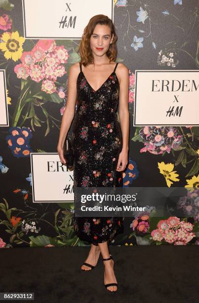 Alexa Chung at H&M x ERDEM Runway Show & Party at The Ebell Club of Los Angeles on October 18, 2017 in Los Angeles, California.